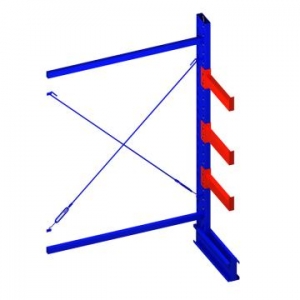 單面懸臂副架，1500*800*2500，400kg/層，4層，懸臂長700mm，含底座