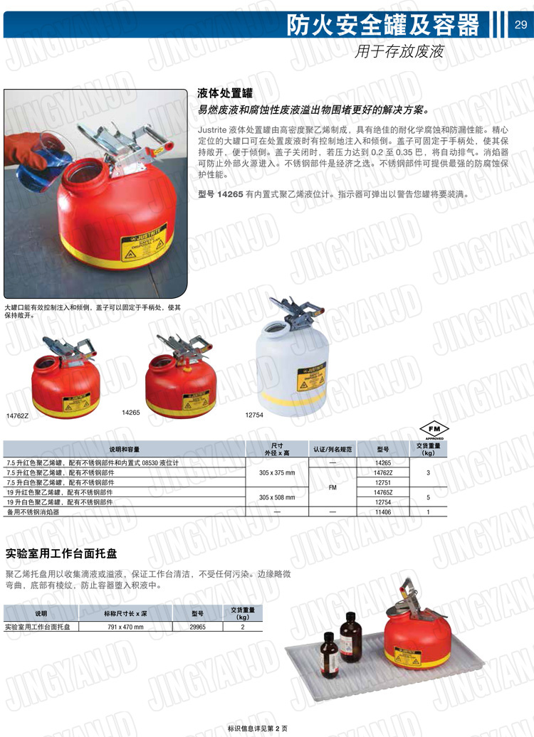 JUSTRITE，美國杰斯瑞特，justriteI型安全罐,柴油汽油存放罐，酒精松香水安全存儲(chǔ)罐，防火安全罐，防爆安全罐