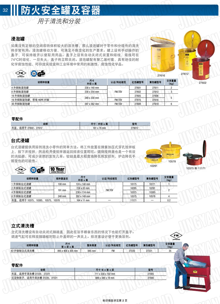 美國杰斯瑞特，justrite，臺(tái)式浸泡罐，立式清洗槽，清洗罐