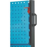 移動(dòng)型雙面物料架960×610×1110mm(2方孔2百葉)，KM-2222