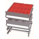 工具柜分類盒，紅色塑料分類盒75×75×46mm，SH-23