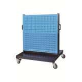 移動型雙面物料架960×640×1156mm(2方孔2百葉)，XKM-2222