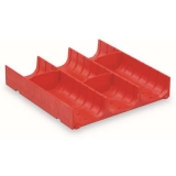 工具柜分類槽，紅色塑料分類槽3格 150×150×28mm，SH-12