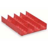 工具柜分類槽，紅色塑料分類槽4格 150×150×28mm，SH-11