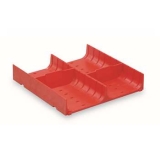 工具柜分類槽，紅色塑料分類槽2格 150×150×28mm，SH-13